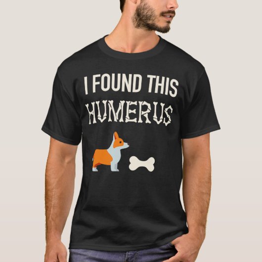 Corgi Hund Halloween Knochen fand ich diesen Humer T-Shirt (Vorderseite)