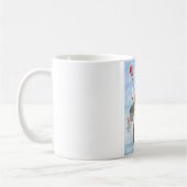 Corgi Hund im Schnee Weihnachtshundehaus Kaffeetasse (Links)