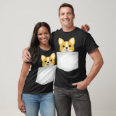 Corgi-Hund in Brusttasche T-Shirt (Unisex)