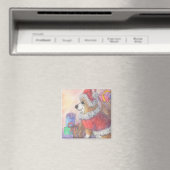 Corgi Hund in der Kostüme des Weihnachtsmannes Magnet (In Situ (Geschirrspüler))