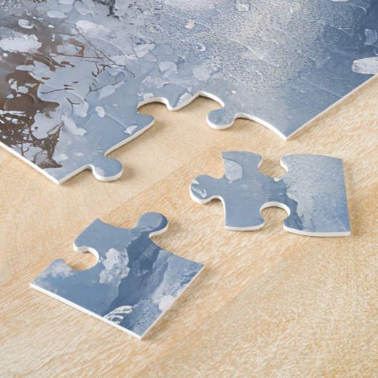 Corgi Hund in Sledge Let it Snow Weihnachten Puzzle (Seite)