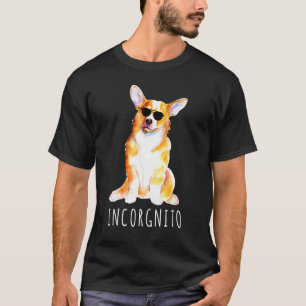 Corgi Hund Incorgnito mit Aviator-Sonnenbrille T-Shirt