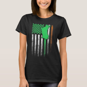 Corgi Hund Irisch Amerikanische Flagge St Patricks T-Shirt