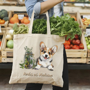Corgi-Hund-Kräuter als Medizin Tragetasche