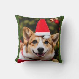 Corgi Hund lächelt Weihnachtsspass Kissen