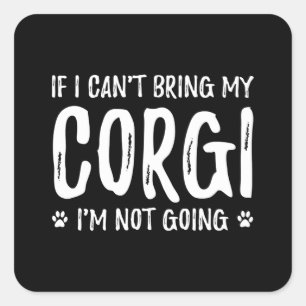 Corgi Hund Mama Funny Hund Lover Geschenk Idee Quadratischer Aufkleber