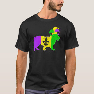 Corgi-Hund Mardi Gras Karneval Lustiger Welpe Narr T-Shirt