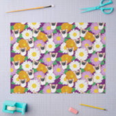 Corgi Hund mit Blume Lila Gemustert Seidenpapier (Basteln)