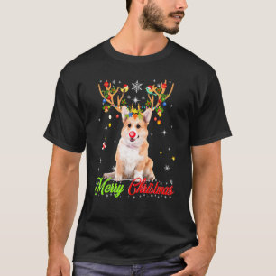 Corgi-Hund mit Geweih Frohe Weihnachten Tee Xmas