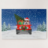 Corgi Hund mit Weihnachtsgeschenken Puzzle (Horizontal)