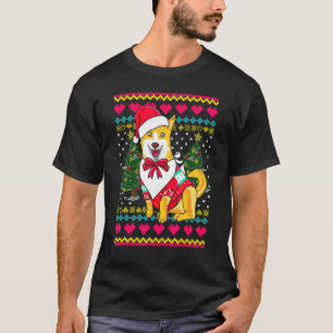 Corgi-Hund mit Weihnachtsmannhut Weihnachten T-Shirt