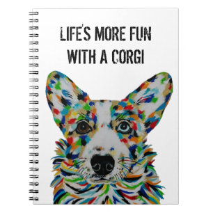 Corgi-Hund Notizbuch 16,5 cm x 22,2 cm Notizblock