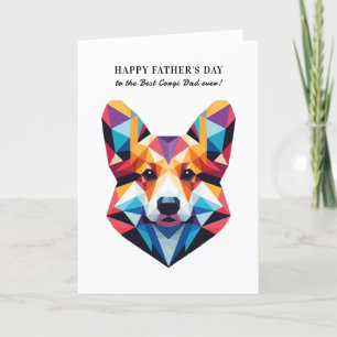 Corgi Hund Papa Moderne persönliche Feier zum Vate Feiertagskarte