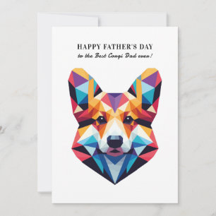 Corgi Hund Papa Moderne persönliche Vatertagswünsc Feiertagskarte
