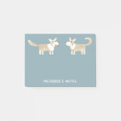 Corgi Hund Personalisiert Post-it Klebezettel (Vorderseite)