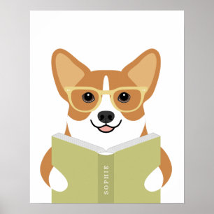 Corgi-Hund personalisierter Druck Poster