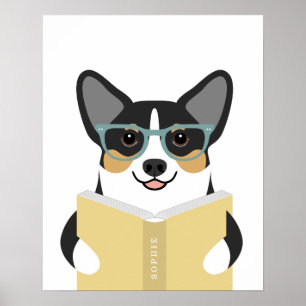 Corgi-Hund personalisierter Druck Poster