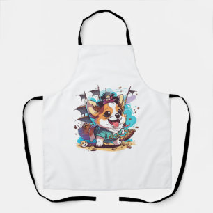 Corgi-Hund-Pirat Schürze