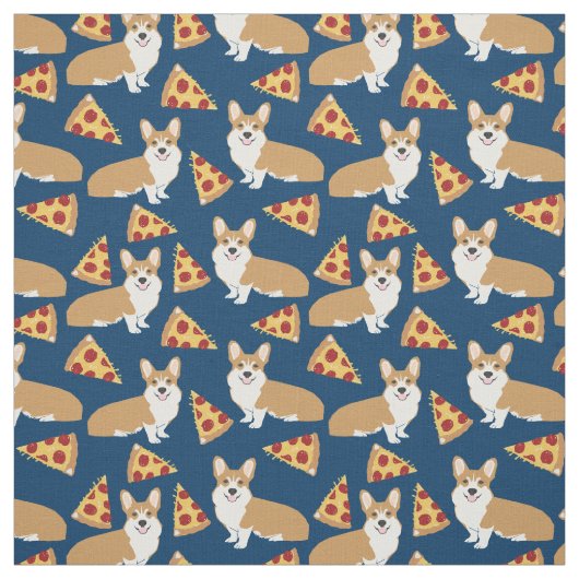 Corgi-Hund-Pizzapult Stoff (Muster)