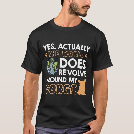Corgi Hund Premium T-Shirt (Vorderseite)