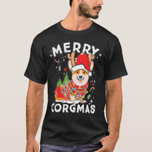 Corgi Hund Rentier Frohe Corgmas Santa Corgi Chris T-Shirt