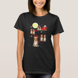 Corgi Hund Santa Schlitten Rentiere Weihnachten Xm T-Shirt