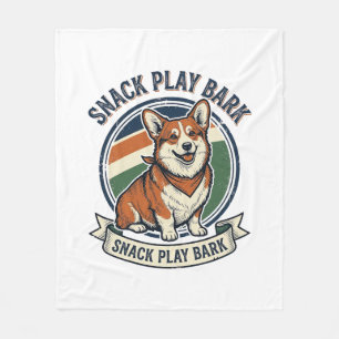 Corgi-Hund-Shirt Lustige Vintage-Prägung Tierliebh Fleecedecke