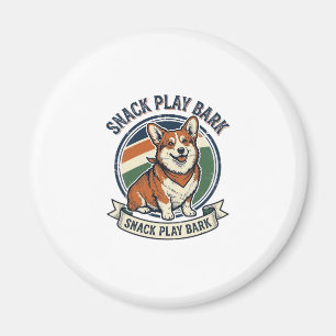 Corgi-Hund-Shirt Lustige Vintage-Prägung Tierliebh Magnet
