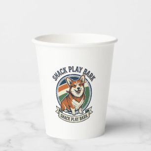 Corgi-Hund-Shirt Lustige Vintage-Prägung Tierliebh Pappbecher