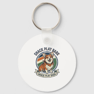 Corgi-Hund-Shirt Lustige Vintage-Prägung Tierliebh Schlüsselanhänger
