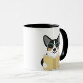 Corgi-Hund-Tasse Tasse (VorderseiteRechts)