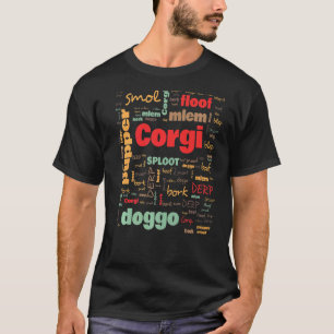 Corgi-Hund Terminologie Gebräuchliche Begriffe T-Shirt