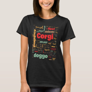 Corgi-Hund Terminologie Gebräuchliche Begriffe T-Shirt
