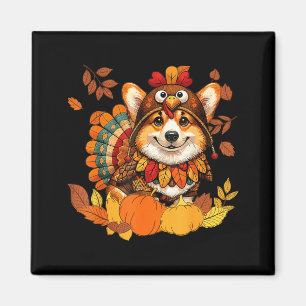 Corgi Hund Truthahn Thanksgiving Kostüm Frauen Män Magnet
