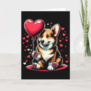 Corgi Hund Valentinstag Hundebesitzer Valentina  Karte