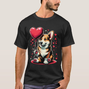 Corgi-Hund Valentinstag Hundebesitzer Valentinsgru T-Shirt