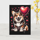 Corgi-Hund Valentinstag Hundebesitzer Valentinstag Karte (Gelbe Blume)