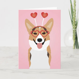 Corgi Hund Valentinstag Karte