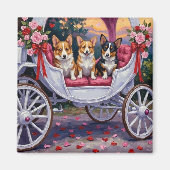 Corgi Hund Valentinstag Magnet (Vorne)