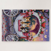 Corgi Hund Valentinstag Puzzle (Horizontal)