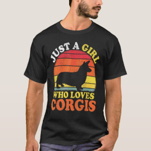 Corgi Hund   Vintage Nur Ein Mädchen Das Corgis Li T-Shirt