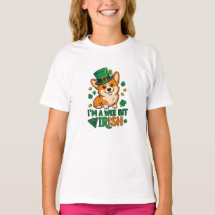 Corgi-Hund "Wee Bit Irish" Lustiges St. Patrick's T-Shirt