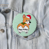 Corgi-Hund Weihnachten Button (Beispiel)