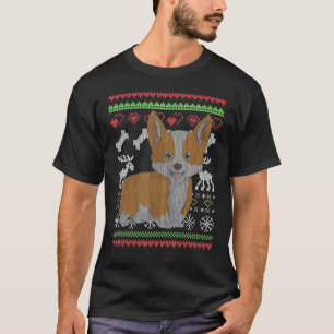 Corgi-Hund Weihnachtsmann hässliches Weihnachtsmus T-Shirt