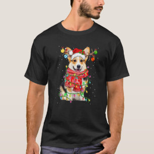 Corgi-Hund Weihnachtsmann Hut Weihnachten Xmas Lic T-Shirt