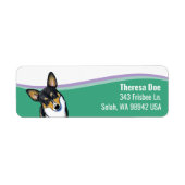 Corgi-Hund-Welle-Adressetikett (Vorne)