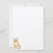 Corgi Hund Welpe Wedding Calligraphy Einladung (Rückseite)