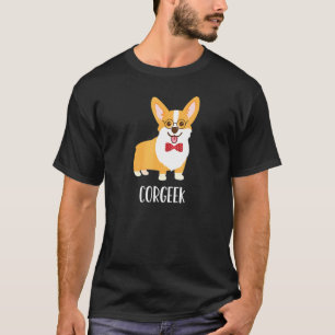 Corgi-Hunde-Brille Geek Corgeek T-Shirt