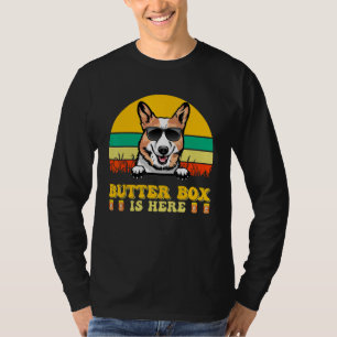 Corgi-Hunde-Butter-Box ist hier zum Vatertag T-Shirt