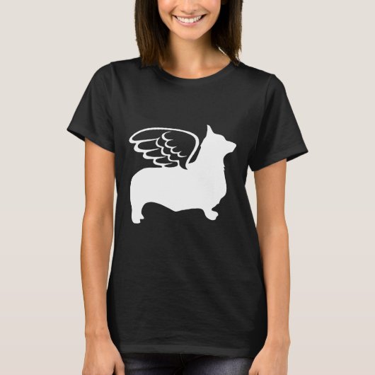 Corgi-Hunde-Engel T-Shirt (Vorderseite)